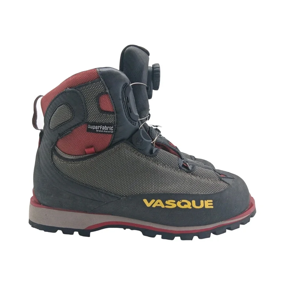 Vasque Mountain Boots Mens Size 9 Gray Leather Vibram Waterproof Hiking Ankle